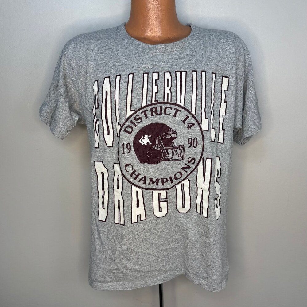 Vintage 1990s Collierville High School Dragons Football T-Shirt, Kellsport Large